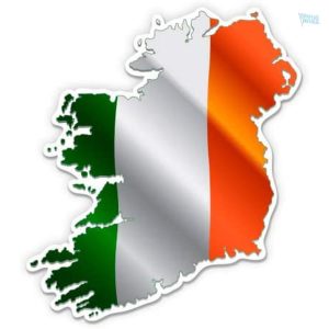 Autocollant représentant le drapeau de l'Irlande