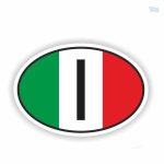 Autocollant drapeau Italie pour voiture, style patriotique