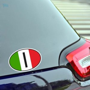 Drapeau italien autocollant, décoration voiture originale