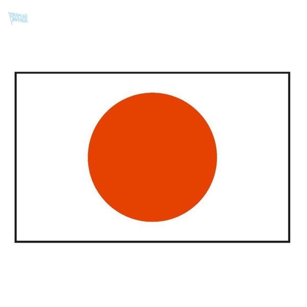 Autocollant drapeau Japon pour décoration et affichage