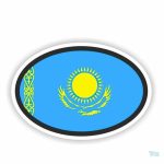 Autocollant drapeau du Kazakhstan