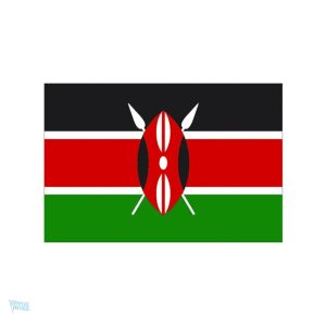 Autocollant représentant le drapeau du Kenya