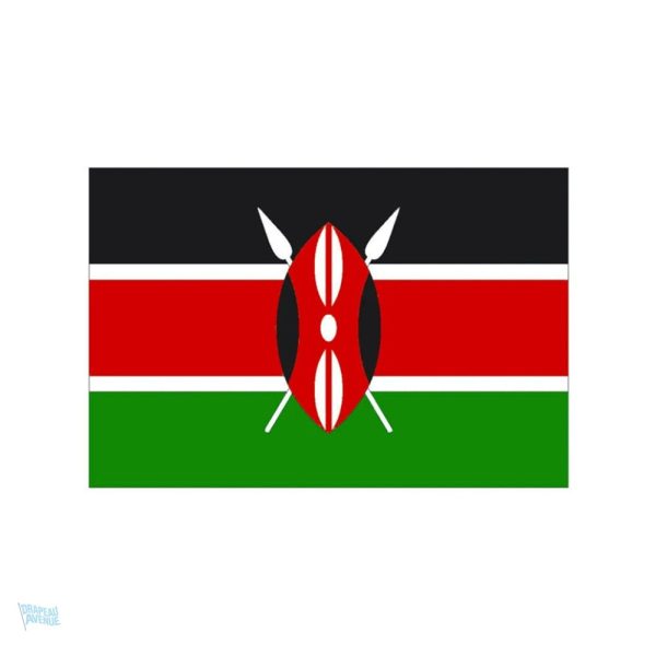 Autocollant représentant le drapeau du Kenya