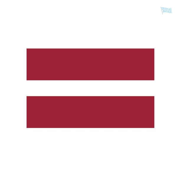 Autocollant avec le drapeau de la Lettonie
