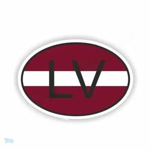 Autocollant drapeau Lettonie pour personnaliser votre voiture