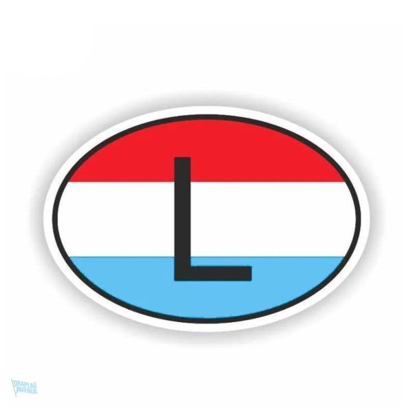 Autocollant drapeau Luxembourg pour personnaliser votre voiture