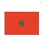 Autocollant drapeau du Maroc