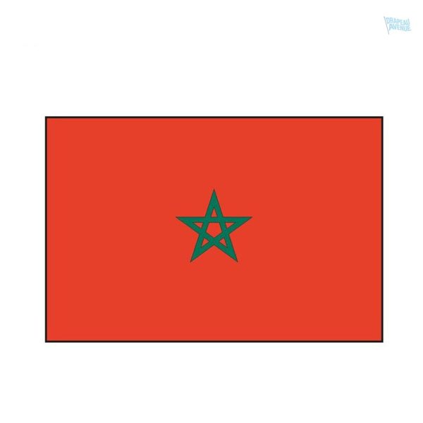 Autocollant drapeau du Maroc