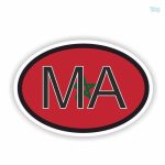 Autocollant drapeau Maroc pour voiture