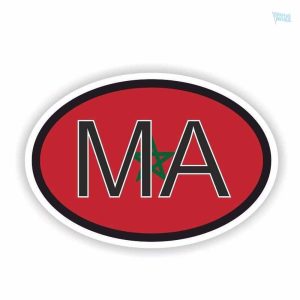 Autocollant drapeau Maroc pour voiture