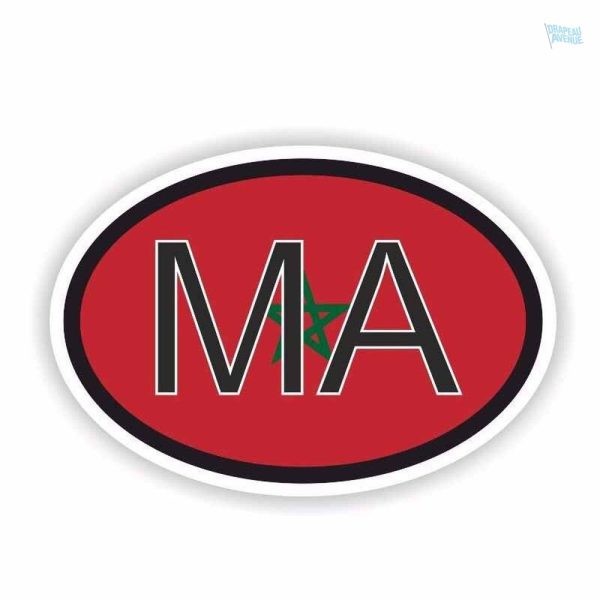Autocollant drapeau Maroc pour voiture