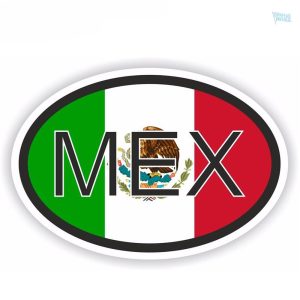 Autocollant drapeau du Mexique