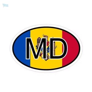 Autocollant drapeau Moldavie pour personnaliser votre voiture