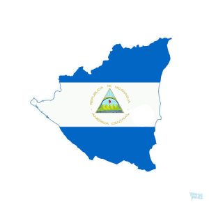 Autocollant drapeau du Nicaragua