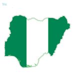 Autocollant drapeau du Nigeria