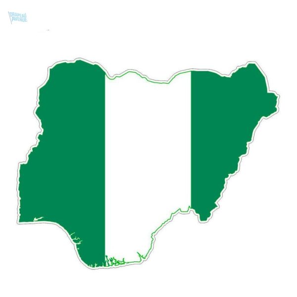 Autocollant drapeau du Nigeria