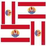 Autocollant drapeau Polynésie française coloré et distinctif