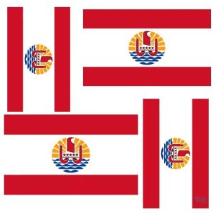 Autocollant drapeau Polynésie française coloré et distinctif