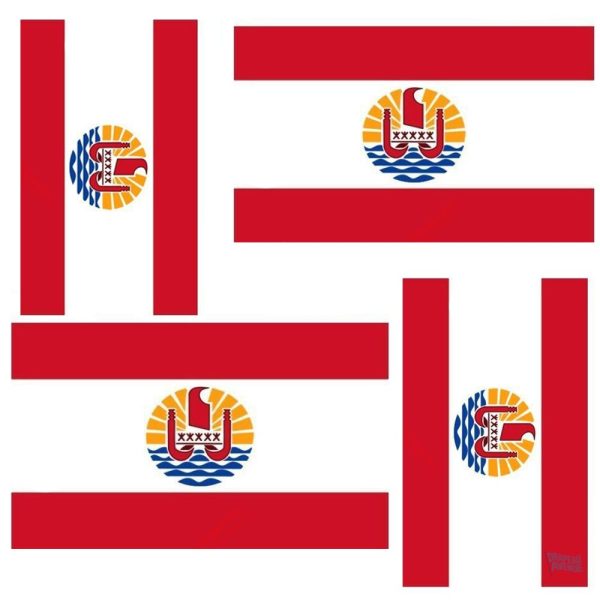 Autocollant drapeau Polynésie française coloré et distinctif