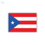 Autocollant drapeau Porto Rico pour décoration et expression culturelle