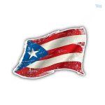 Autocollant vintage drapeau Porto Rico