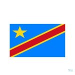 Autocollant drapeau de la République démocratique du Congo