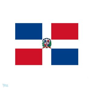 Autocollant drapeau de la République Dominicaine