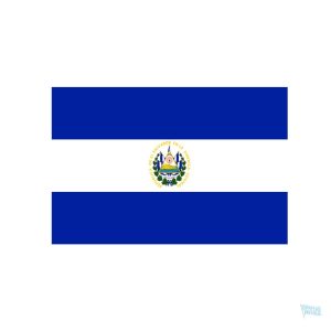 Autocollant drapeau Salvador en couleurs vives et design authentique