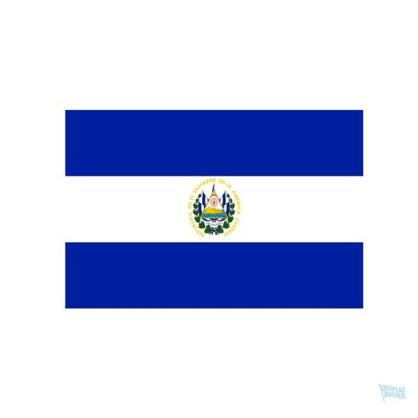 Autocollant drapeau Salvador en couleurs vives et design authentique