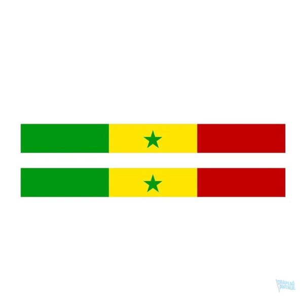 Autocollant représentant le drapeau du Sénégal