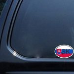 Autocollant représentant le drapeau de la Slovaquie