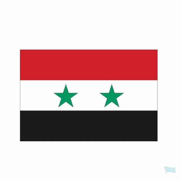Autocollant drapeau national de la Syrie