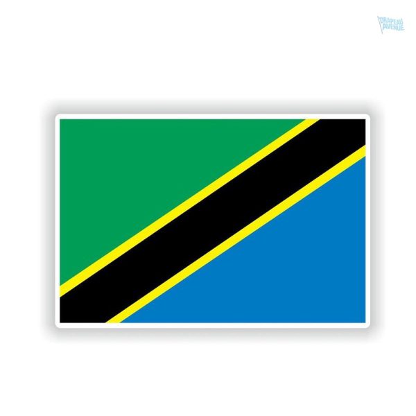 Autocollant drapeau de la Tanzanie