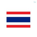 Autocollant représentant le drapeau de la Thaïlande