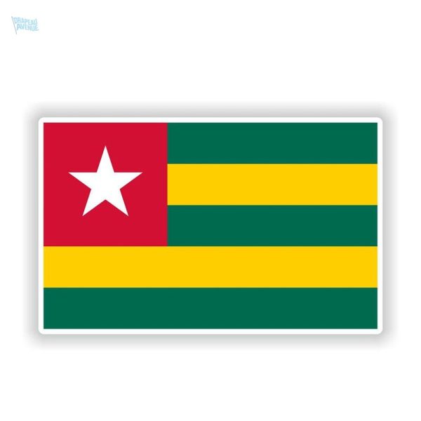 Autocollant représentant le drapeau du Togo