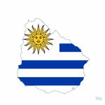 Autocollant drapeau de l'Uruguay pour décoration