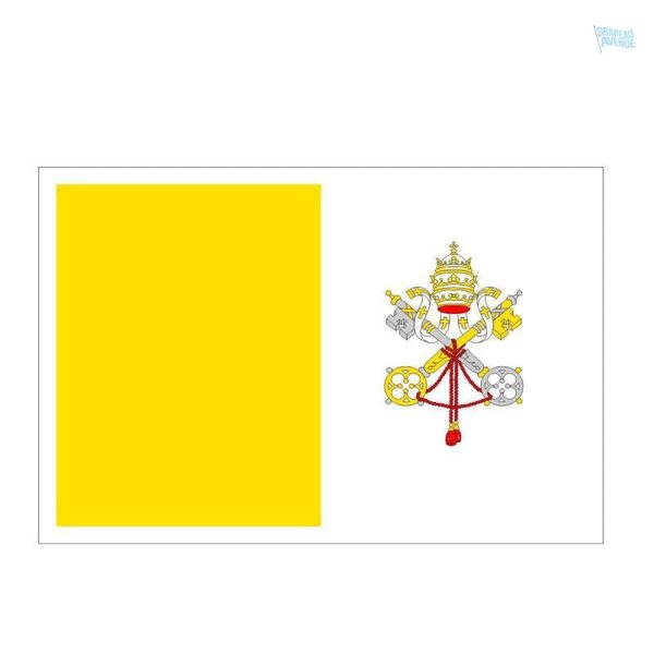 Autocollant représentant le drapeau du Vatican