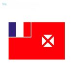 Autocollant du drapeau de Wallis-et-Futuna en couleurs vives