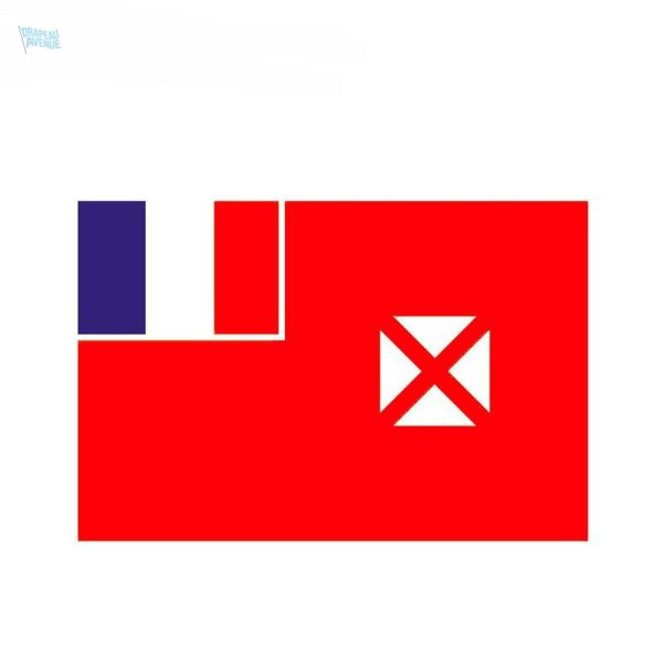 Autocollant du drapeau de Wallis-et-Futuna en couleurs vives