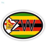 Autocollant du drapeau du Zimbabwe