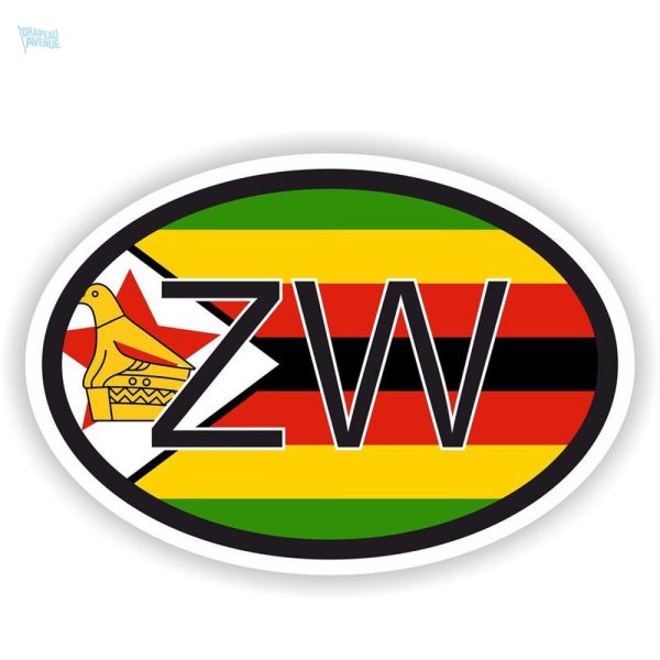 Autocollant du drapeau du Zimbabwe