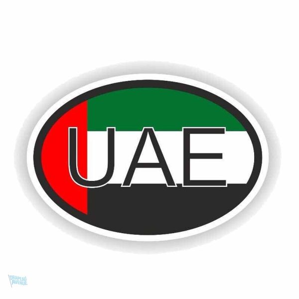 Autocollant pour voiture aux couleurs des Emirats Arabes Unis