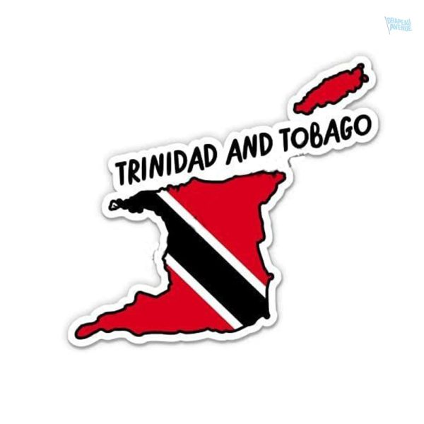 Autocollant du drapeau de Trinité-et-Tobago