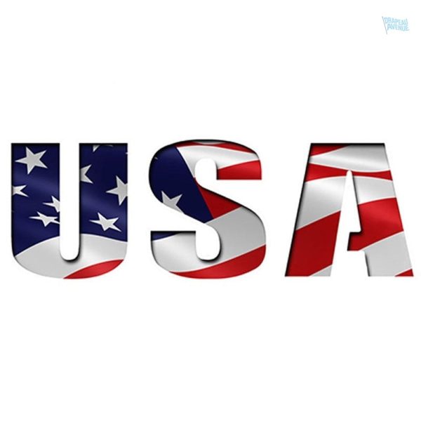 Autocollant représentant le drapeau des États-Unis