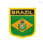Badge drapeau Brésil avec armoiries, symbole national