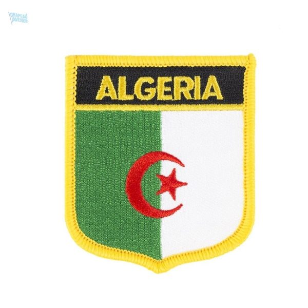 Badge drapeau national Algérie, symbole de fierté et d'identité