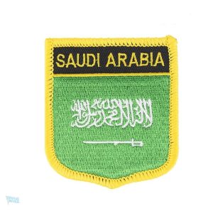 Badge drapeau Arabie Saoudite, symbole national emblématique