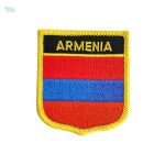 Badge drapeau Arménie, symbole national en couleur vive