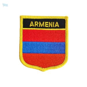 Badge drapeau Arménie, symbole national en couleur vive