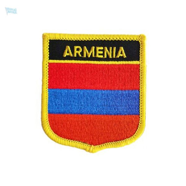 Badge drapeau Arménie, symbole national en couleur vive